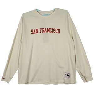 Denver Nuggets Mitchell &‎ Ness NBA XL XLarge Thermal Longsleeve Cream NWT